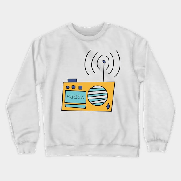 Radio Waves Crewneck Sweatshirt by Nigh-designs